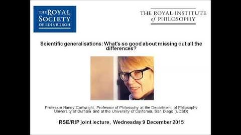 Scientific Generalisations: What