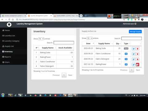 Laundry Management System Project With Source Code in PHP/SQL