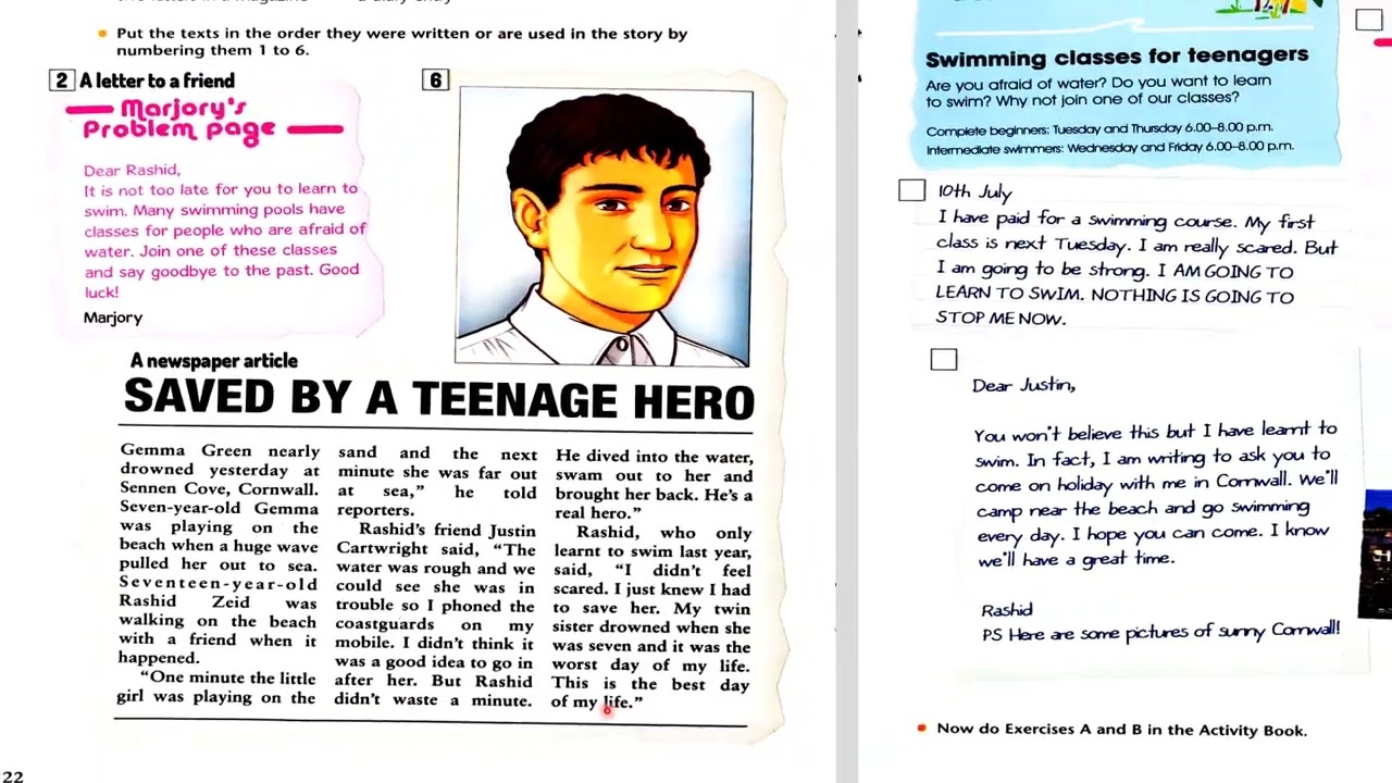 صفحة 22 و 23 انكليزي خامس اعدادي 2025