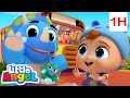 Wheels on the Bus! With Dinosaurs! | Animals for Kids | Funny Cartoons | Learn about Animals