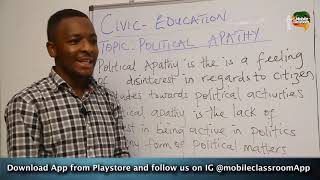 Civic Education 101 - Political Apathy Part 1 - Mobile Classroom App Nigeria screenshot 1