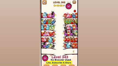 #bird #sort 2 #color #puzzle #level 343 #birdsort #colour #gaming #viral #trending #shorts #solution