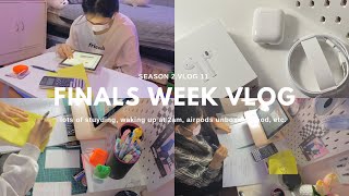 finals week 💻 exams, airpods unboxing, study with me, waking up at 2 am, food, etc.