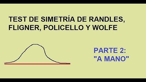 Test de simetría de Randles, Fligner, Policello y Wolfe (a mano)