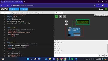 Simulasi Sensor DHT22 megunakan Wokwi | Tugas Elektronika | Teknik Biomedis | ITERA