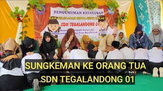 Sungkeman di acara Perpisahan SDN Tegalandong 01 Tahun 2024