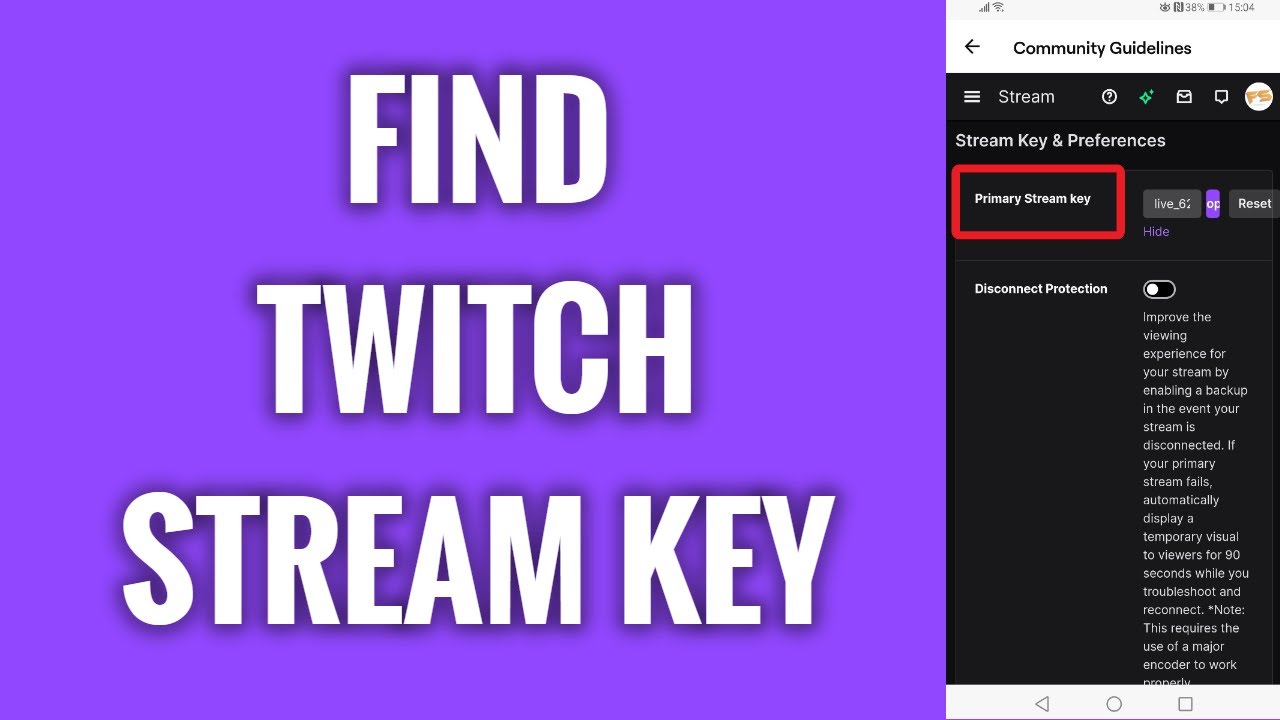 How To Find Twitch Stream Key Youtube