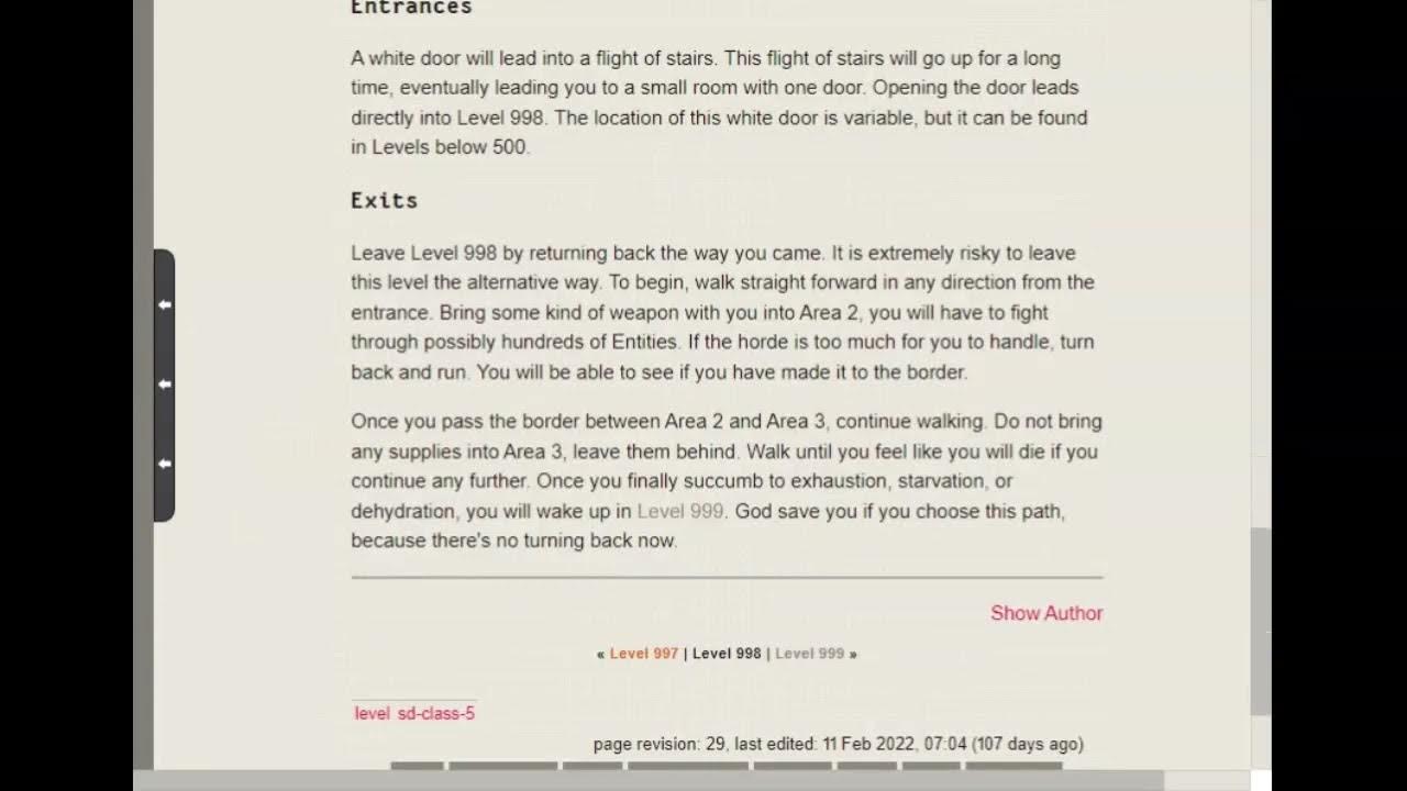 The backrooms explained Level 998 and level 999 (Zenith The Island