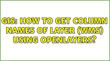 GIS: How to get column names of layer (WMS) using OpenLayers? (2 Solutions!!)