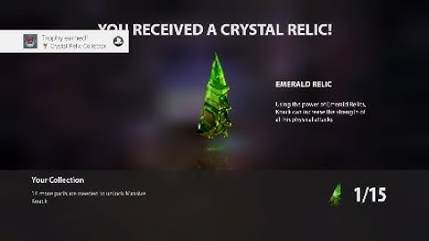 Knack Trophy : Crystal Relic Collector