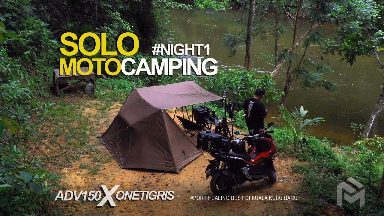 SOLO MOTO CAMPING | TENANG DI HUTAN SENDIRIAN | SEMI WILD