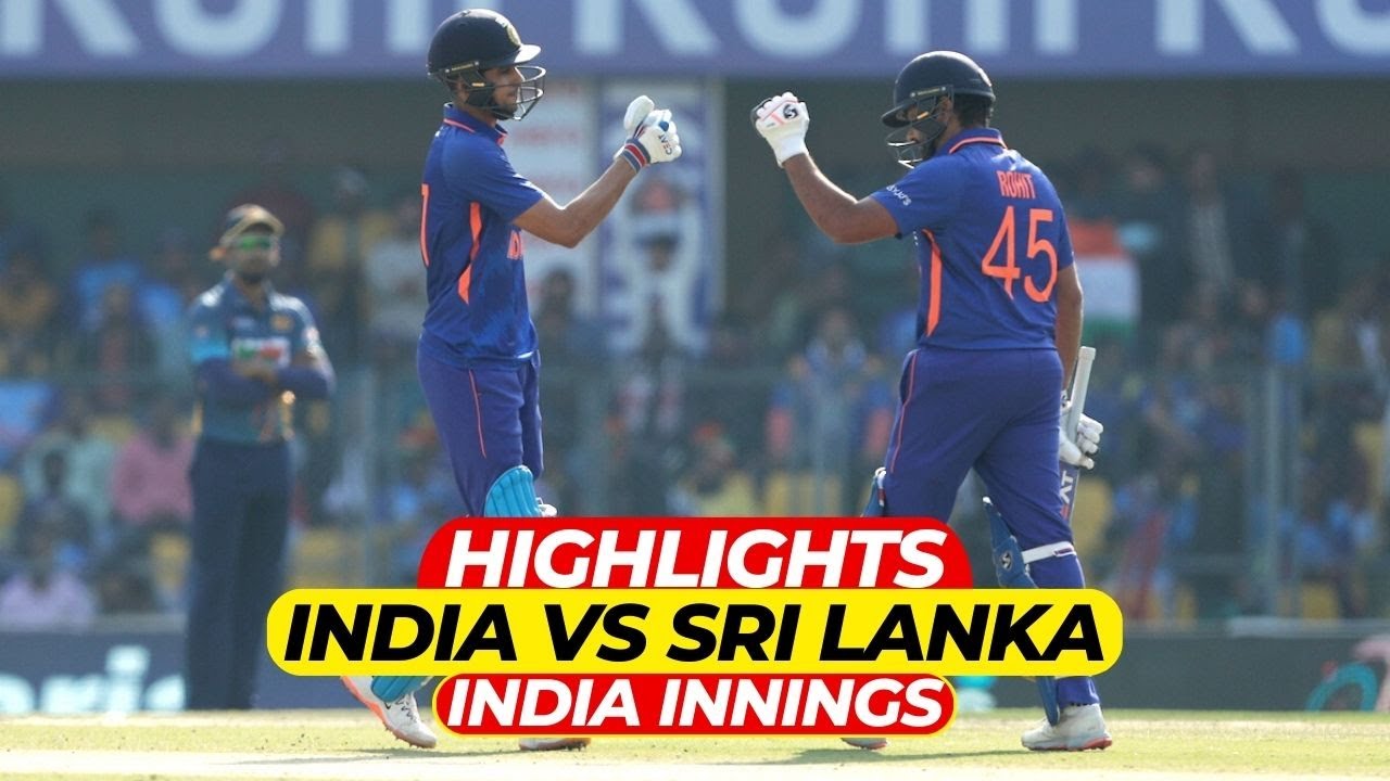 IND vs SL Live 1st ODI India Innings Highlights vs Sri Lanka India vs Sri Lanka Match Highlights