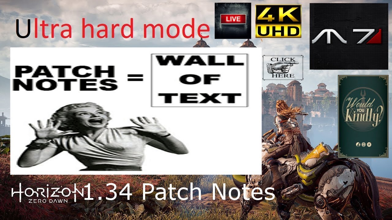 Horizon zero dawn 1.34 Patch notes