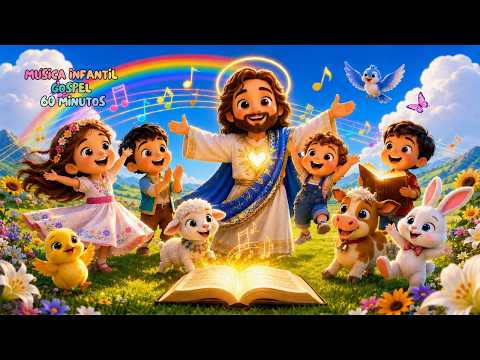 Louvor Infantil com Jesus | 1 Hora de Música Gospel para Crianças | Canção Cristã Animada
