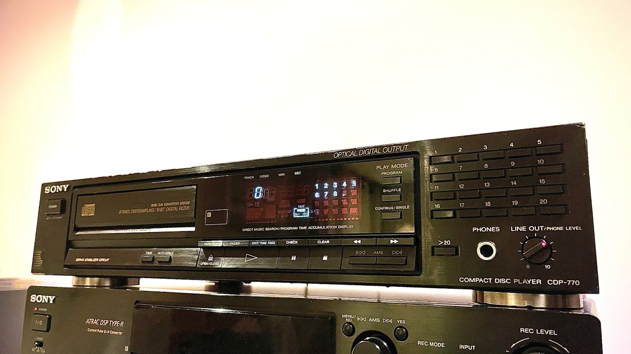 SONY CDP-770 CDプレイヤー SONY CDP-770 CD PLAYER - CIRCA 1988 - YouTube