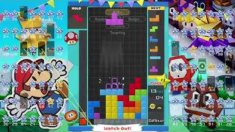 i did a t-spin triple again finally at the top 20 in tetris 99 today!!!