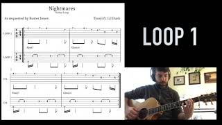 Toosii - Nightmares ft. Lil Durk (Guitar Loop with Tab)