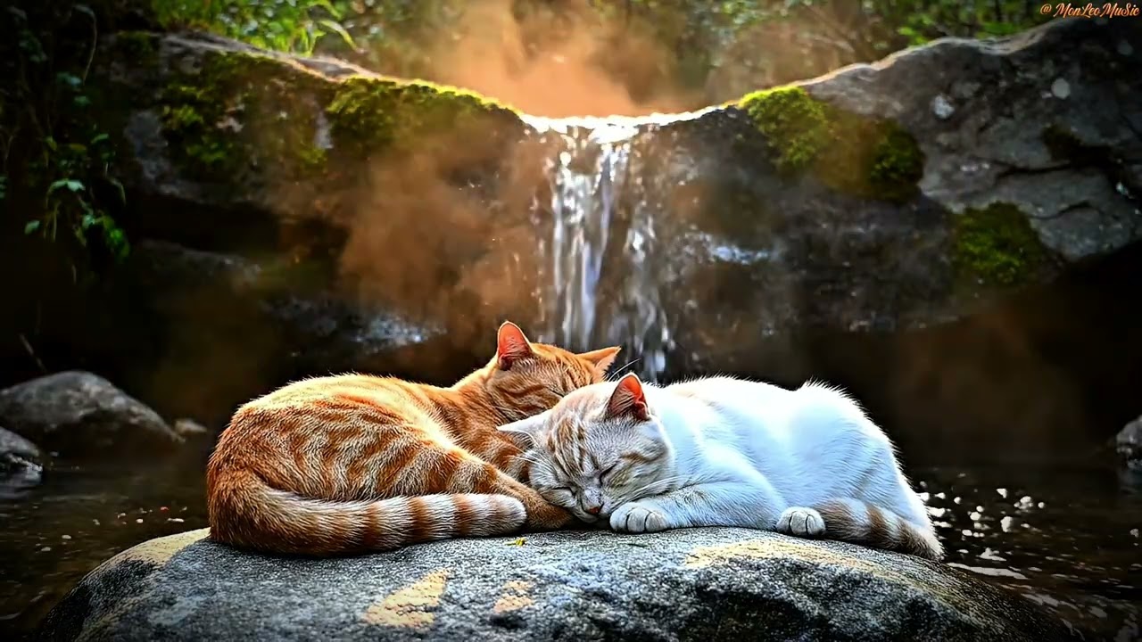 Relaxing Piano Music for Deep Sleep – Cats & Sweet Dreams !!