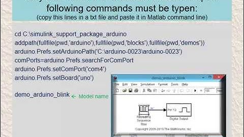 Stand alone Arduino UNO code from Matlab R2011a