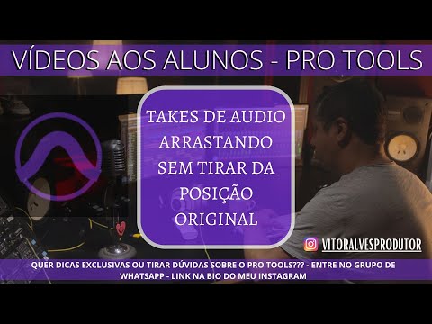 AUDIO TAKES - DRAGGING WITHOUT MOVING FROM THE ORIGINAL POSITION - AVID PRO TOOLS