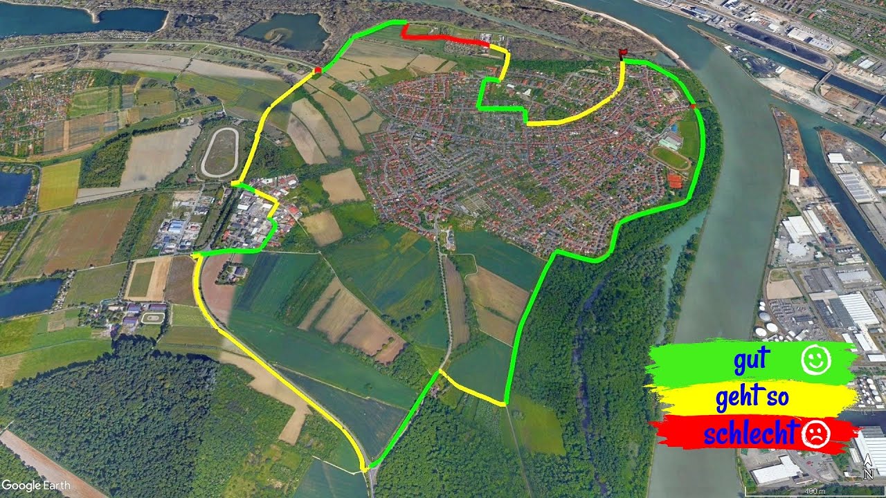 Unterwegs in und um Altrip mit dem E-Rollstuhl am 19. April 2019 - YouTube