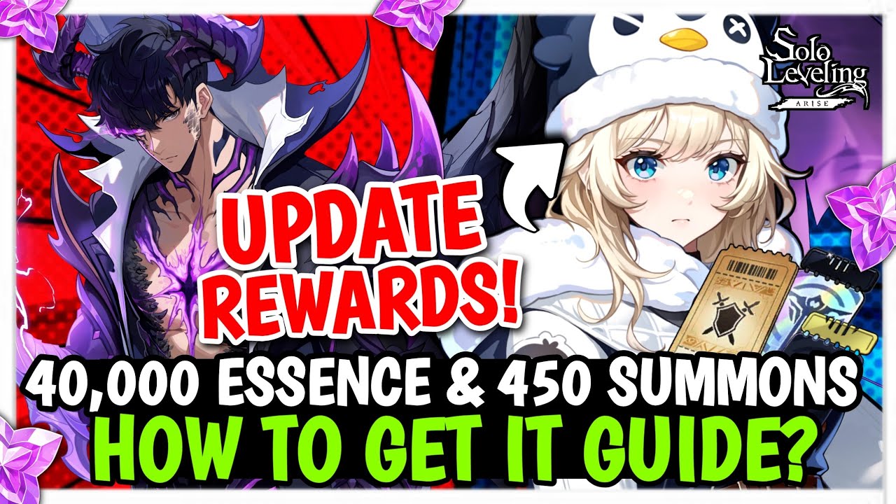 FREE 40,000 ESSENCE STONES & 450 SUMMON TICKETS IN NEW UPDATE! HOW TO GET IT? - Solo Leveling: Arise