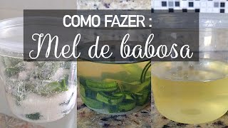 COMO FAZER MEL DE BABOSA PRA USAR NO CABELO