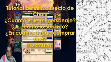 BAZAR| PRECIO DE UN CHAR EN TIBIA | ¿CUANTO VALE MI CHAR? | ¿CUANTO GASTAR POR UN CHAR? FORMULA