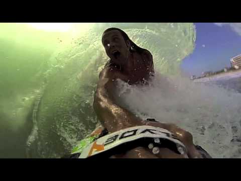 Bodysurfing Shorepound Barrels with Slyde Handboards