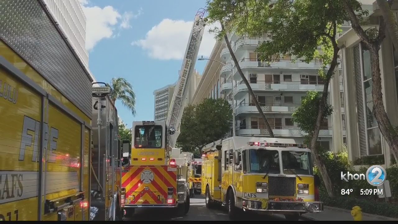 Fire crews respond to Waikiki building fire YouTube