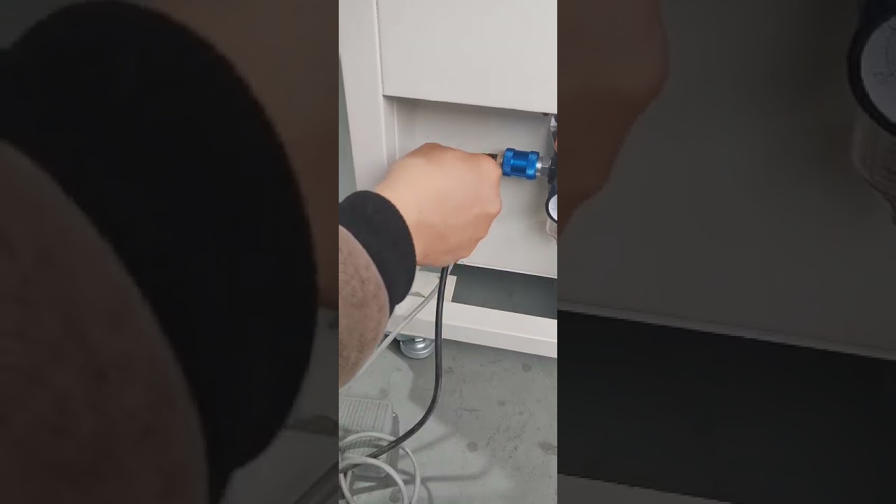 Dog chew labeler equipment air source connection shoew 