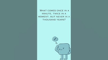 What comes once in a minute, twice in a moment, but never in a thousand years? #quiz #quiztime