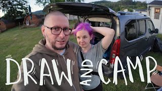 Drawing while camping and freaking out in rock labyrinths | Euro Art Trip 04