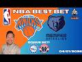 New York Knicks vs Memphis Grizzlies NBA Picks and Predictions Today | Nolan Patrick's Best NBA Bets