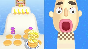 Sandwich Runner VS Pancake RUN | Satisfying Mobile Games | New MAX LEVEL Gaming