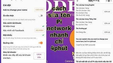 hướng dẫn sửa lại tên trong pi network đúng giấy tờ tùy thân 100%