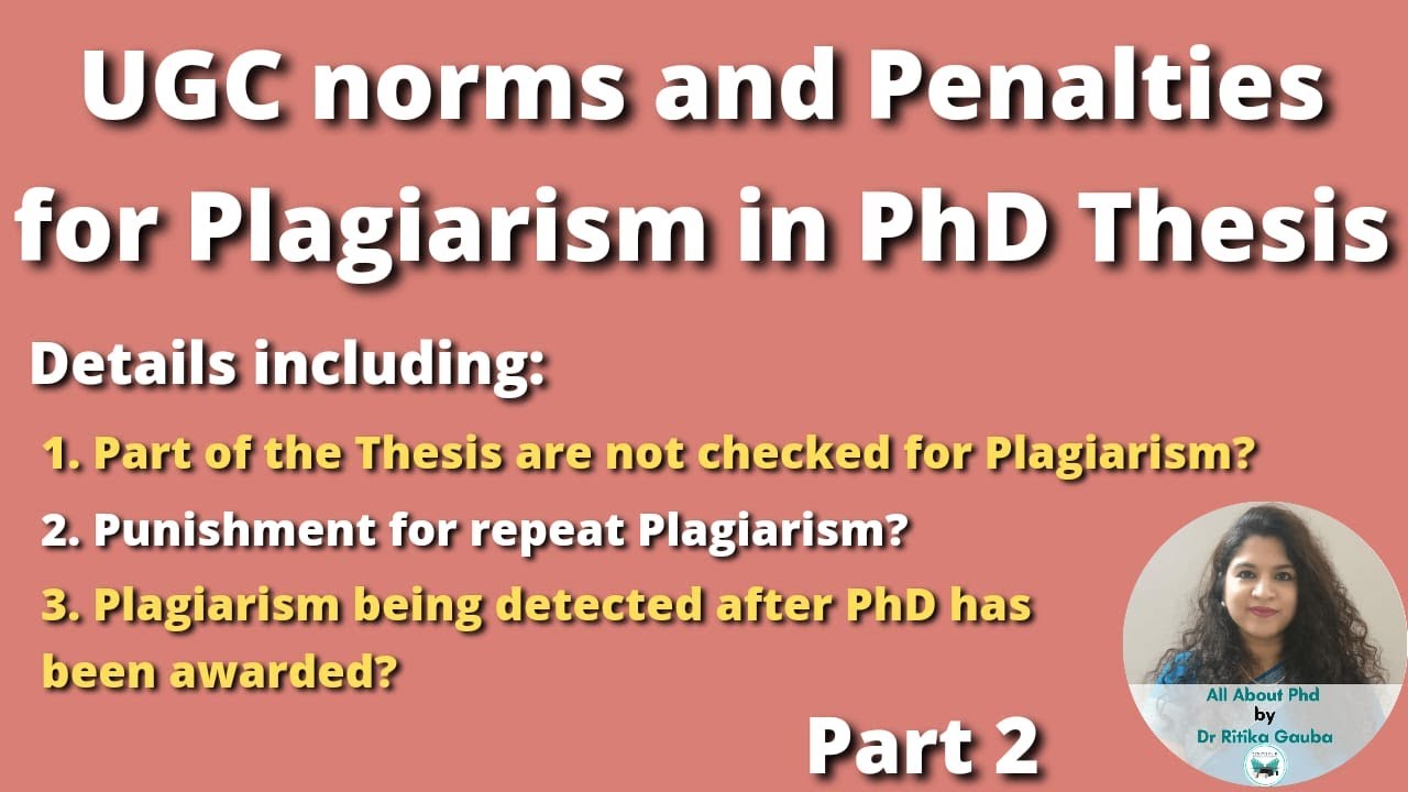 ugc norms for phd thesis submission