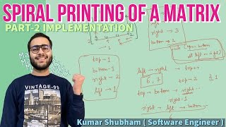 Looks correct but fails 🤔 | Spiral printing of matrix | Part 2