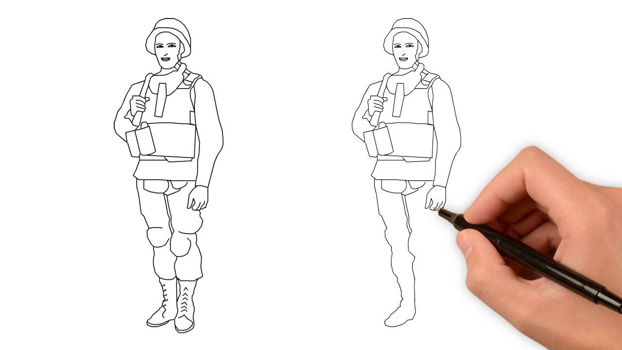 Военный рисунок карандашом легкий. Солдат рисунок карандашом. Российский солдат рисунок. Поэтапное рисование солдата. Рисунок солдата поэтапно.