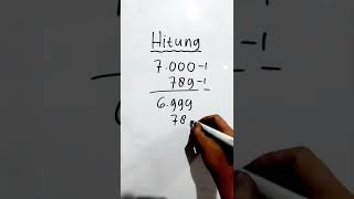 Nilai dari 7000-789 Adalah? (Cara Gampang) #Shorts