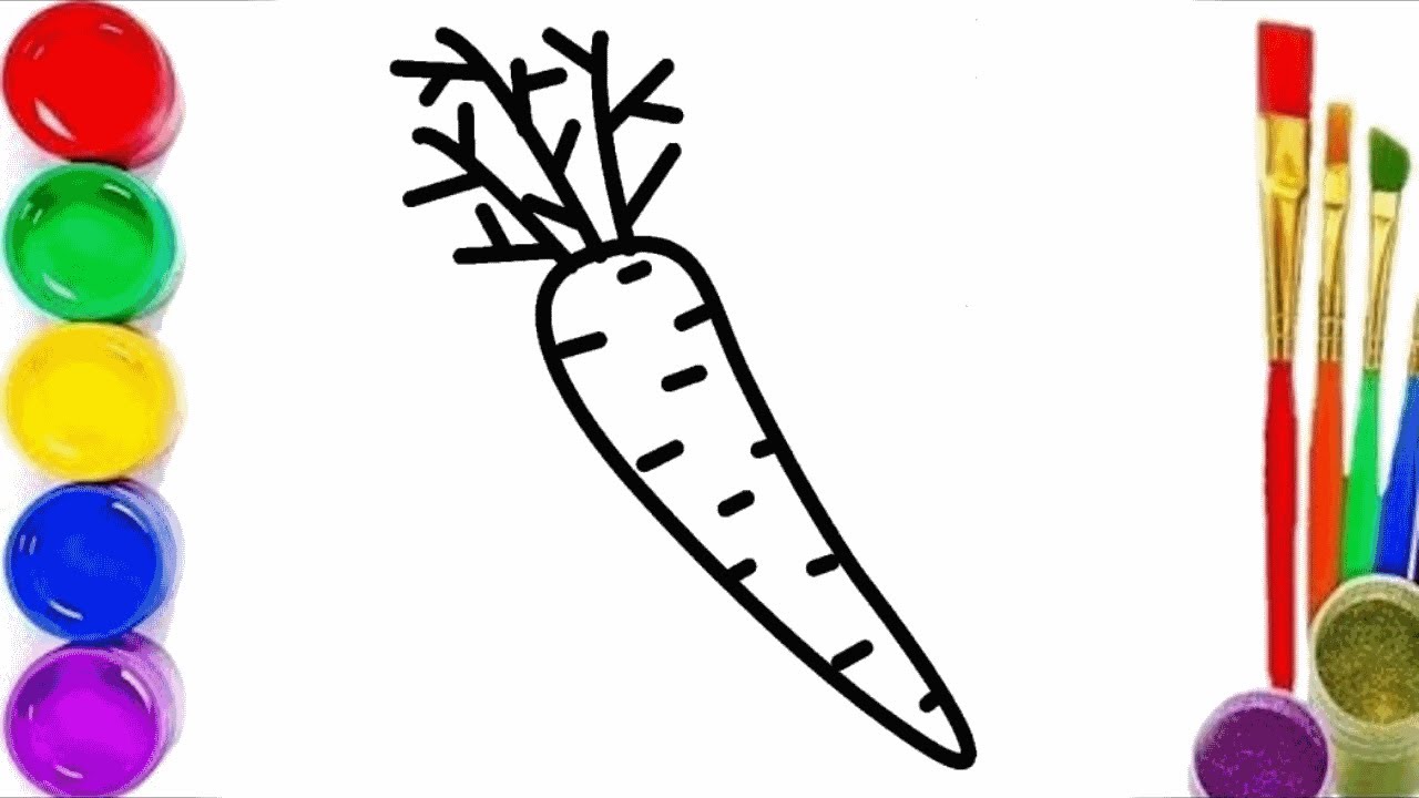 Bolalar uchun sabzi qanday chizish mumkin/Carrot drawing for kids ...