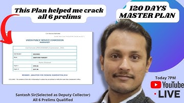 Last 120 days plan for CSE Prelims 2022 by Santosh Sir