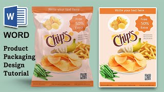 Ms Word Tutorial Product Packaging Design Potato Chips Packet Design Ms Word 2020 Ar Multimedia