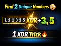 Amazon Interview Question: Find Two Non-Repeating Numbers