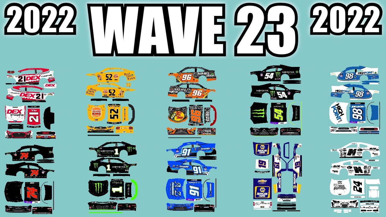 Nascar Templates 2022 Wave 23 - YouTube