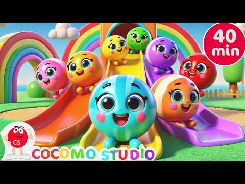 Learn Colors with Color Slide Song | 40 Min Color Rhymes & Songs Compilation for Toddlers & Kids