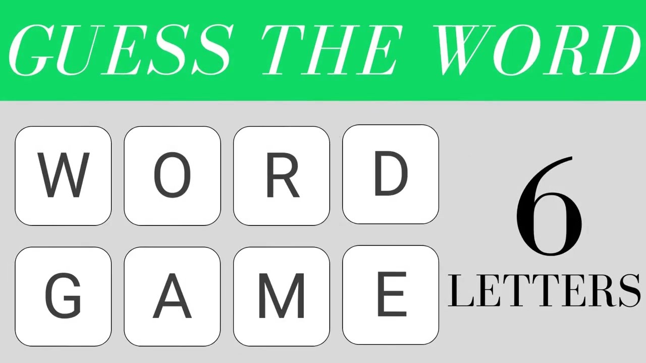 Scrambled Word Games | Guess The  Word Game (6 Letter Words) - English quiz game