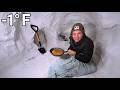 I Built the Coziest Snow Apartment – Cold Overnight Camping in -1°F
