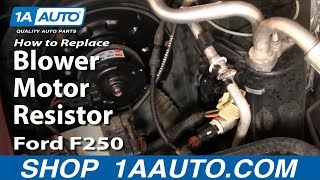 How to Replace Blower Motor Resistor 99-07 Ford F250 Super Duty Truck - YouTube | Ford F 350 Blower Motor Wire Diagram | | YouTube