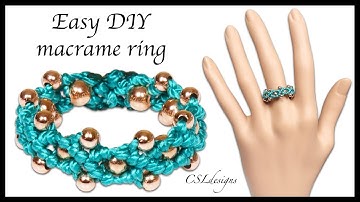 Easy DIY macrame ring